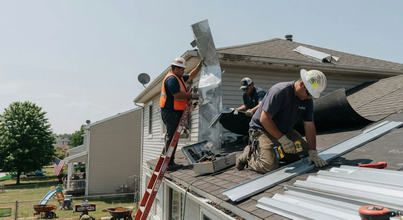 Storm Damage Metal Roof Repair in Atlanta, KS